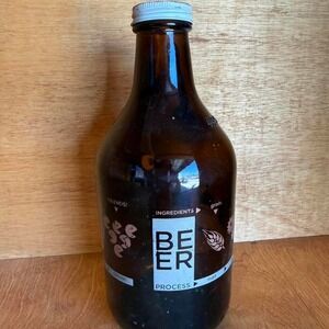 Beer Process Growler Bank | 32oz Amber Glass Decor